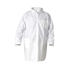 Kleenguard Labcoat, Polypropylene, Disposable Large, 25/CS, White, 10029