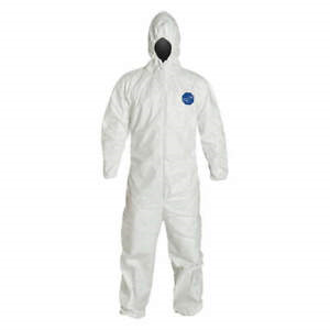 Coverall, TYVEK. Size 3X, 25/CS, Hood, Elastic Wrist/Ankles, DuPont, TY127SWH3X00