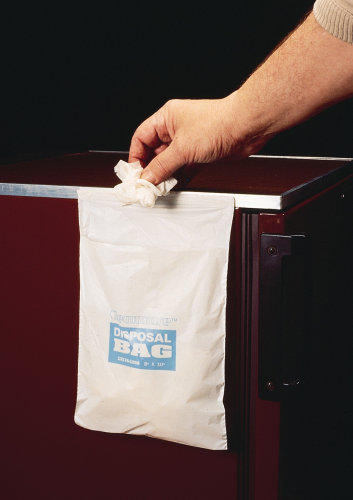 Cleanware Polyethylene, Autoclavable, Self-Adhesive Waste Bag, 8 x 10 in. 50/PK, Bel-Art, F13174-1008