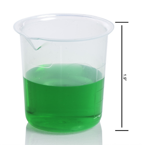 Low-Form Griffin Beaker 50 mL Polypropylene, 10 mL Graduations, Bel Art Products, F26210-0000