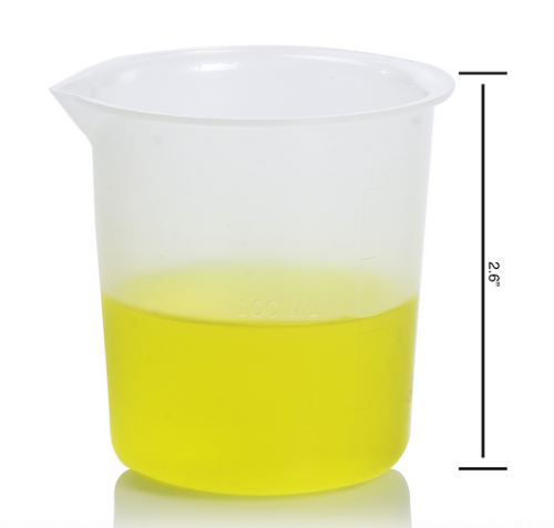 Low-Form Griffin Beaker 100 mL Polypropylene, 25 mL Graduations, Bel Art Products, F26211-0000