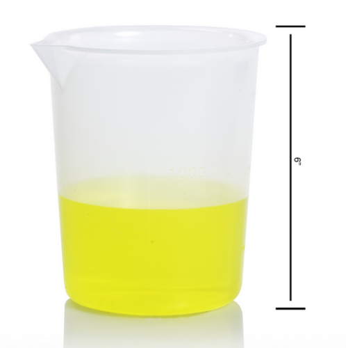 Low-Form Griffin Beaker 1000 mL Polypropylene, 200 mL Graduations 3/PK, Bel Art Products, F26216-0000