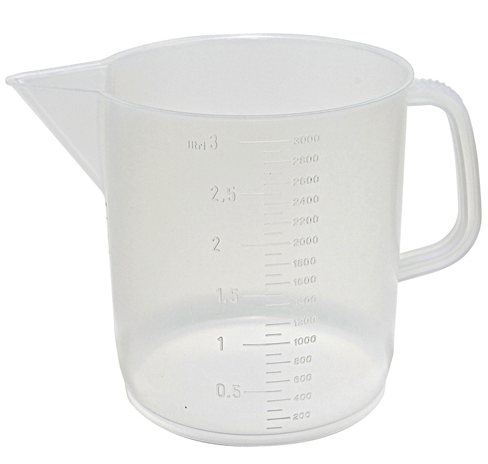 Beaker, Low Form with Handle, Polypropylene, 3000 mL, Dynalon Labware, 326495-3000