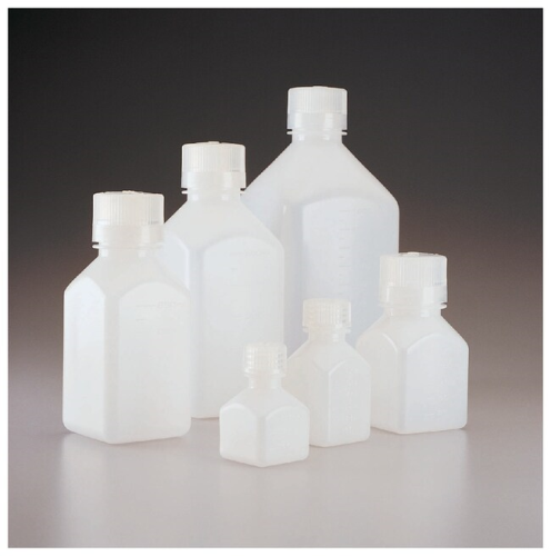 Nalgene Bottle, Square, Narrow-Mouth HDPE with Closure, 2 oz.,Thermo Scientific, 2018-0060