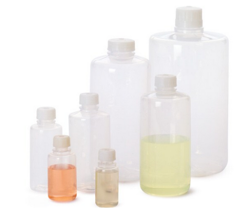 Nalgene Bottle, Round, Narrow-Mouth, Teflon Fluorinated Ethylene Propylene (FEP) with Tefzel Ethylene Tetrafluoroethylene (ETFE) Cap, 500 mL, 1/PK or 4/CS, Thermo Scientific, 1600-0016
