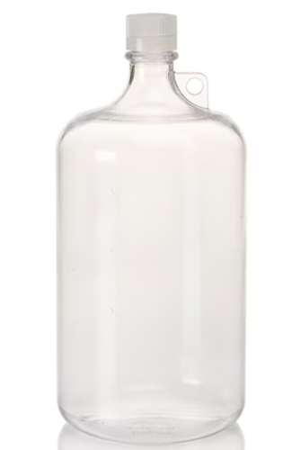 Nalgene Bottle, Round, Narrow-Mouth, Large, Clear Polycarbonate (PC) with Polypropylene Cap, 4 L, 1/CS, Thermo Scientific, DS2205-0010