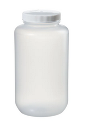 Nalgene Bottle, Large Wide-Mouth Polypropylene Copolymer (PPCO) with Polypropylene (PP) Screw Closure, 4L, Thermo Scientific, 2121-0010