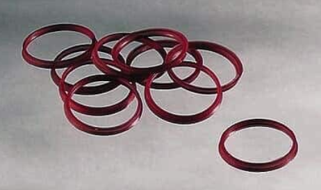 Pouring Ring, Red High Temperature (180 degrees C) Ethylene Tetrafluoroethylene (ETFE) for Media Bottles, GL45 Finish, 50/CS, Corning, 1395-45HTR