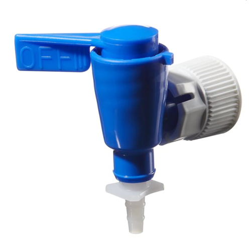 Nalgene Spigot, Quick-Action, Polypropylene (PP), 5/8 in. with High-Density Polyethylene (HDPE) Tubing Adapter, Straight Female Thread, Thermo Scientific, 6422-0010