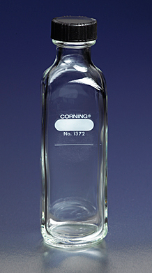 Bottle, Milk Dilution, Narrow-Mouth, Phenolic Screw Cap, Graduated, 160 mL, EA, 12/PK or 48/CS, Corning, 1372-160