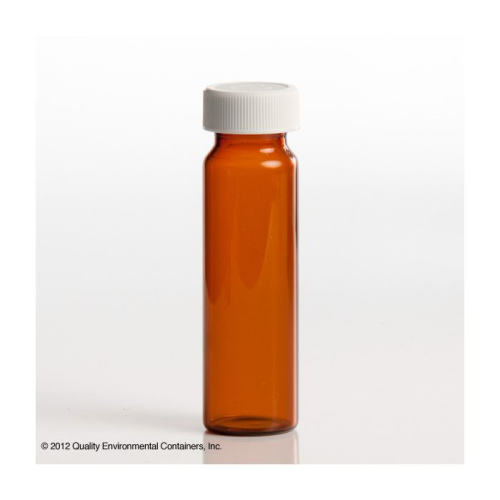 Vial, 40 mL Amber Glass, Closed Top (Level 1), 72/CS, QEC, 1122-40MLC
