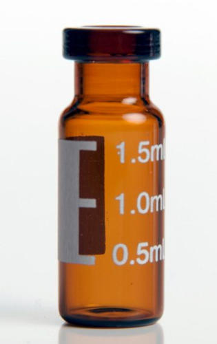 Vial, 11 mm 2 mL Amber Crimp-Top Chromatography, 100/PK, QEC, QIV.A.011.001
