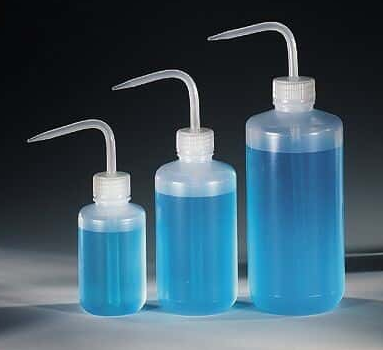 Nalgene Wash Bottle, Narrow-Mouth, Low-Density Polyethylene (LDPE) with Polypropylene (PP) Screw Closure/Stem, and Polypropylene Copolymer (PPCO) Draw Tube, 125 mL, Thermo Scientific, 2401-0125