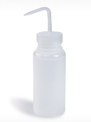Wash Bottle, Wide-Mouth, Low Density Natural Polyethylene (LDPE) with Polypropylene (PP) Cap Assembly, 500 mL, SP Bel Art Products, F11620-0500