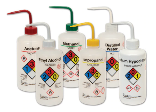Right-To-Know Wash Bottle 500 mL for Methylene Chloride