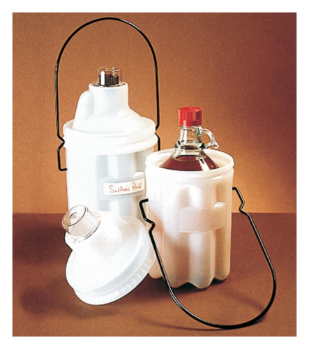Nalgene Bottle Carrier, Low-Density Polyethylene (LDPE) with Epoxy-Coated Handle, 4 L, Thermo Scientific, 6501-4000