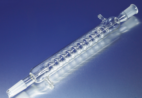 Pyrex Condenser, Graham, with Top and Bottom 24/40 Standard Taper Joints, 400 mm Length, Corning, 2560-400