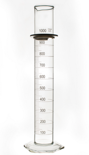 Cylinder, Pyrex, Single Metric Scale, Graduated, Calibrated To Contain, 1000 mL, Corning 3022-1 L