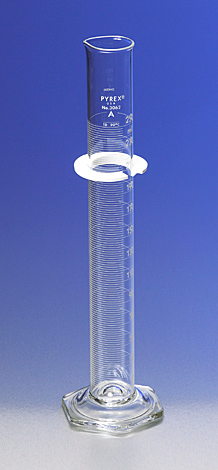 Cylinder, Pyrex, Serialized/Certified, Class A, Single Metric Scale, Graduated, Calibrated To Deliver, 10 mL, Corning 3062-10