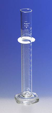 Cylinder, Pyrex, Serialized/Certified, Class A, Single Metric Scale, Graduated, Calibrated To Deliver, 500 mL, Corning, 3062-500