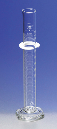 PYREX, Graduated Cylinder, 2L Single Metric Scale, Serialized/Certified Class A, White Graduations, To Deliver, Corning, 3062-2L