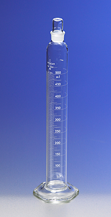 Cylinder, Pyrex, 100 mL, Class A, To Contain, 1/CS Serialized/Certified, Standard Taper Stopper, Corning, 3002-100