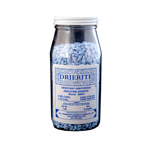 Drierite, 6 Mesh, Indicating (Sold by Bottle / Bottle = 1 lb.)