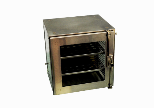 Stainless Steel Desiccating Cabinet, Manual Pressure/Vacuum Relief Valve, Stackable, with 2 Shelves, 12-1/2 in.H x 12-1/4 in.W x 12-1/2 in.D