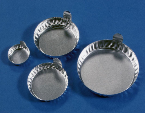 Aluminum Weighing Dish, Disposable, Crinkle Sides with Tab, 70 mm ID x 5/8 in. Depth, 2.0 g / 60 mL Capacity, 100/PK, 10 PKS/CS, Eagle Thermoplastics, D70-100