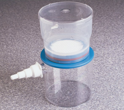 Sterile Analytical Filter Units, CN Membrane, 0.45 um Pore sizeCompliance: 0.45 um Size Conforms to Specification 909A, B and C of APHA Standard Methods, 16th ed., EPA Certification Sheets Included