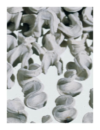 Walter Stern Porcelain 6 mm Berl Saddles for Distillation Columns, 250/Pk