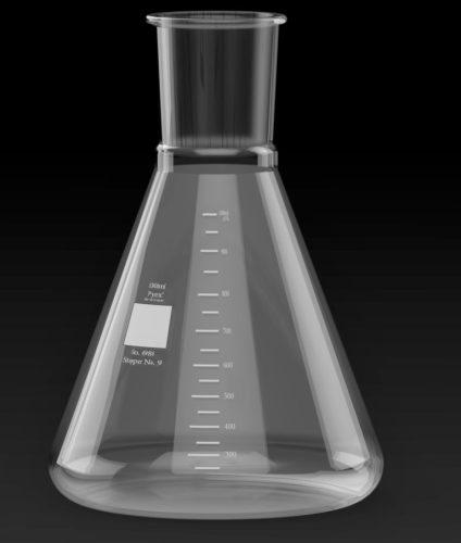 Custom-Modified 1000 mL Erlenmeyer Flask with 45/50 Ground Glass Standard Taper Joint