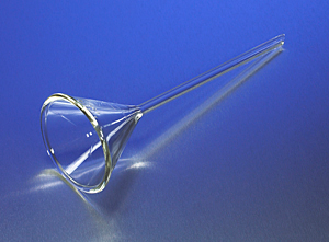 Funnel, Pyrex, Plain, 60 Degree Angle, Long Stem, 65 mm D x 206 mm H, Corning 6140-65
