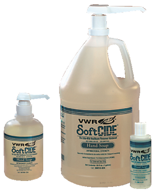 Hand Soap, Antibacterial, SoftCIDE, contains 1% Chloroxylenol. 1 gal Refill