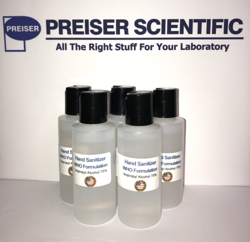 Hand Sanitizer, 75% Isopropyl Alcohol, 5 x 2 oz Bottles/PK