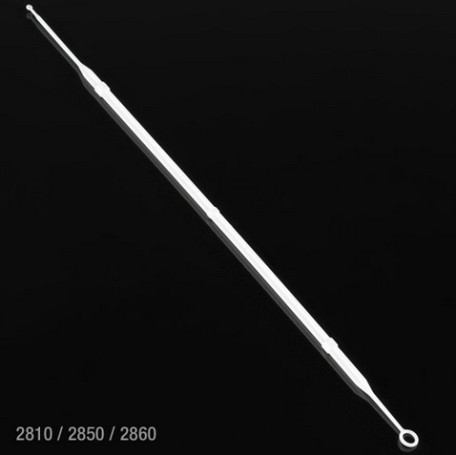 Inoculation Loop, Rigid, 10 uL & 1 uL, with Calibration Certificate, STERILE, White, 500/CS (10/Peel Pack, 50 Packs/Case), Globe Scientific, 2860