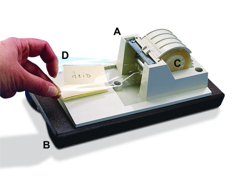 Label and Tape Dispenser (for 13-2914 & 13-2915 Tape), Bel Art Products, F13450-0000 (Part A in the Image)