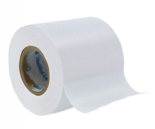 Label Tape, Color Coding, Pressure Sensitive, White, 2 in. x 500 in..