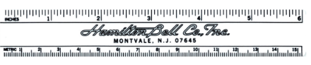 Ruler, Graduated in English & Metric Scales, 6 in. Long