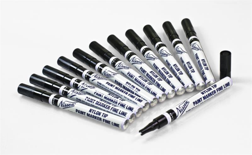 Pen, Black Solvent-Based Paint Manomark 12/PK, Bel Art Products, F13377-0001
