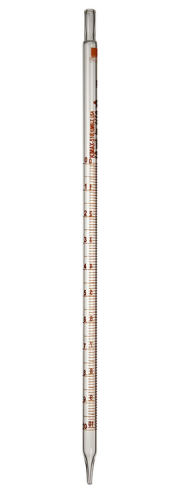Pipet, Measuring, Reusable, Calibrated To Deliver, Serialized & Certified, Class A, Color-Coded Orange, 10 mL x 0.1 mL, 37025-10