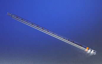 Pipet, Pyrex, Serological, Reusable Glass, Color Coded, Calibrated To Deliver, 1 mL, Graduation Intervals 0.1 mL, Corning 7085-1