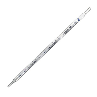Pipet, Pyrex, Serological, Calibrated To Deliver, Unplugged, Non-Sterile, Disposable, 10 mL, Corning 7079-10N.