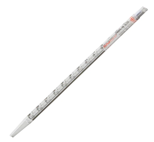 Serological Pipette, 10 mL, Polystrene, Disposable, Sterile, Individually Wrapped, Orange Color Coded, To Deliver, Blow Out, 200/CS, 13-678-11E