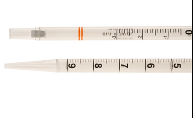 Pipets, Serological, Sterile, Individually Wrapped, Polystrene, 10 mL, 200/CS