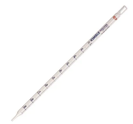 Pipet, Serological, Disposable Glass, To Deliver, Non-Plugged, Non-Sterile, Color Coded, Yellow, 1 mL x 0.01 mL, 1000/CS
