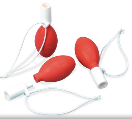 Pipet Bulb, Safety, Red with Elastic Cord, May be Autoclaved, Opened & Cleaned Whenever Desired