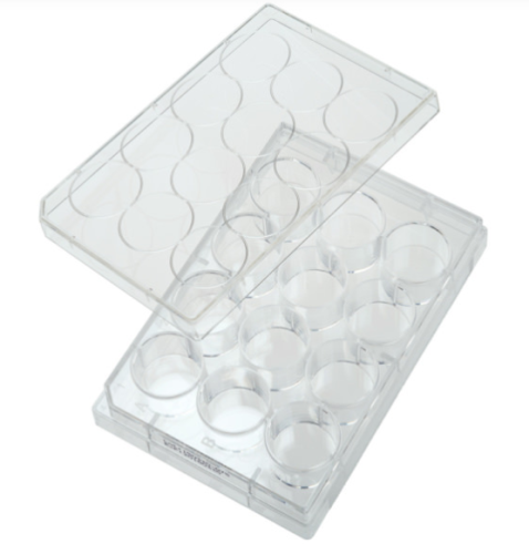 Tissue Culture Treated Multiple Well Plates, 12-Well, Polystryene, STERILE, 50/CS, Celltreat, 229111