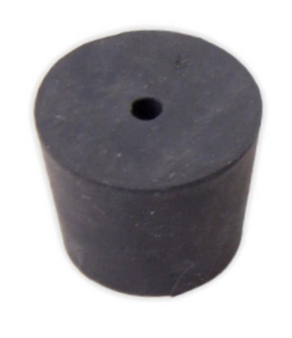 Stopper, Rubber, Black, 1-Hole. Designed to fit 800 mL Kjeldahl Flasks, 14/PK, Thomas Scientific, 8749-K72