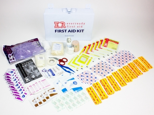 First Aid Kit, 25 Person, Metal Case; Ever Ready First Aid 1-2-25